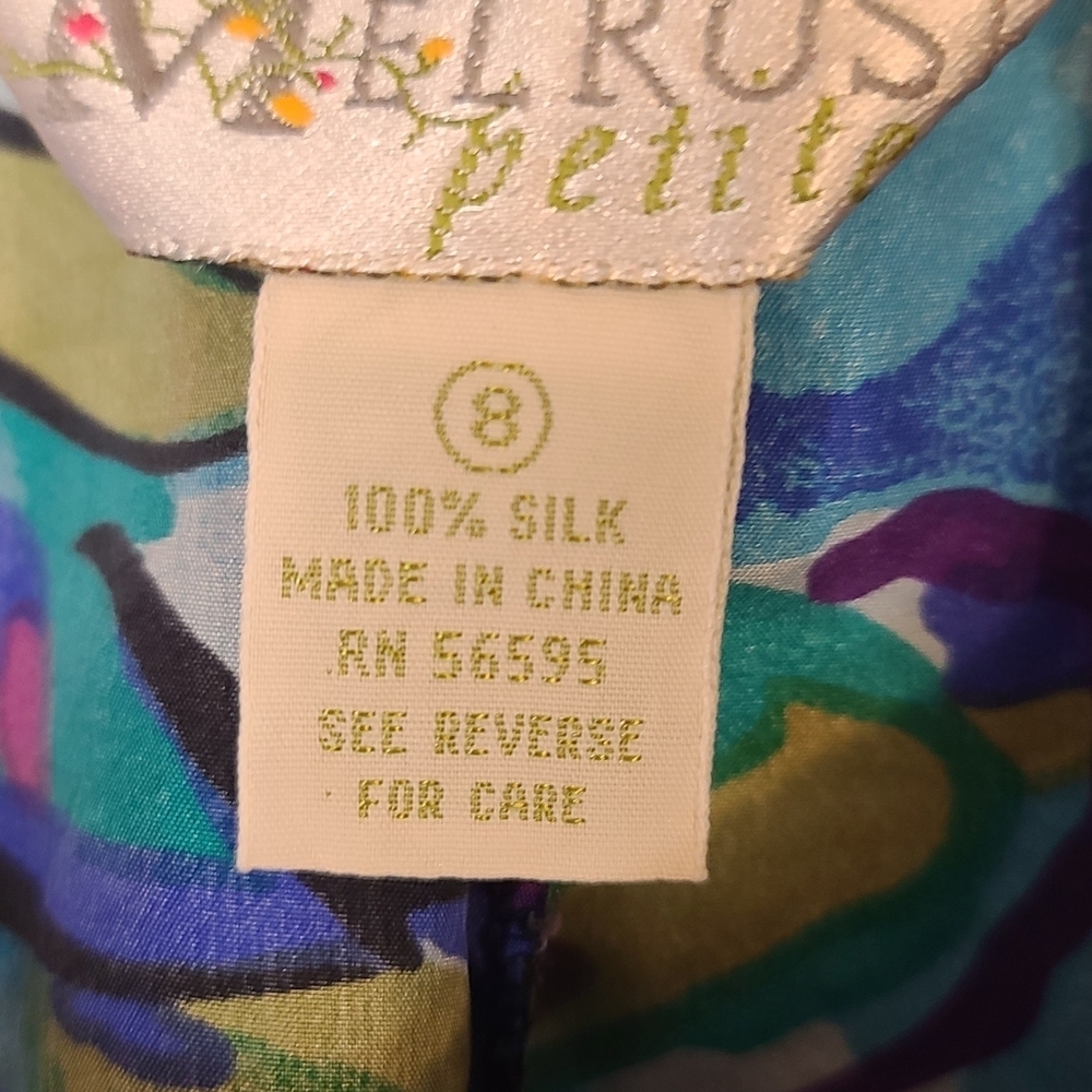 Melrose 100% Silk Floral Skirt Size 8 – Vibrant Multicolor - Picture 5 of 5